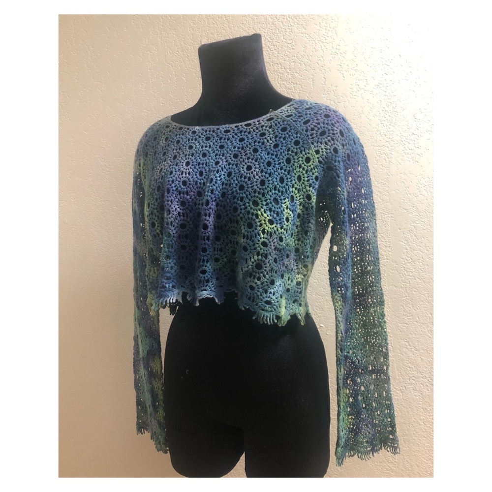 Tie Dye Lace Crop Top
